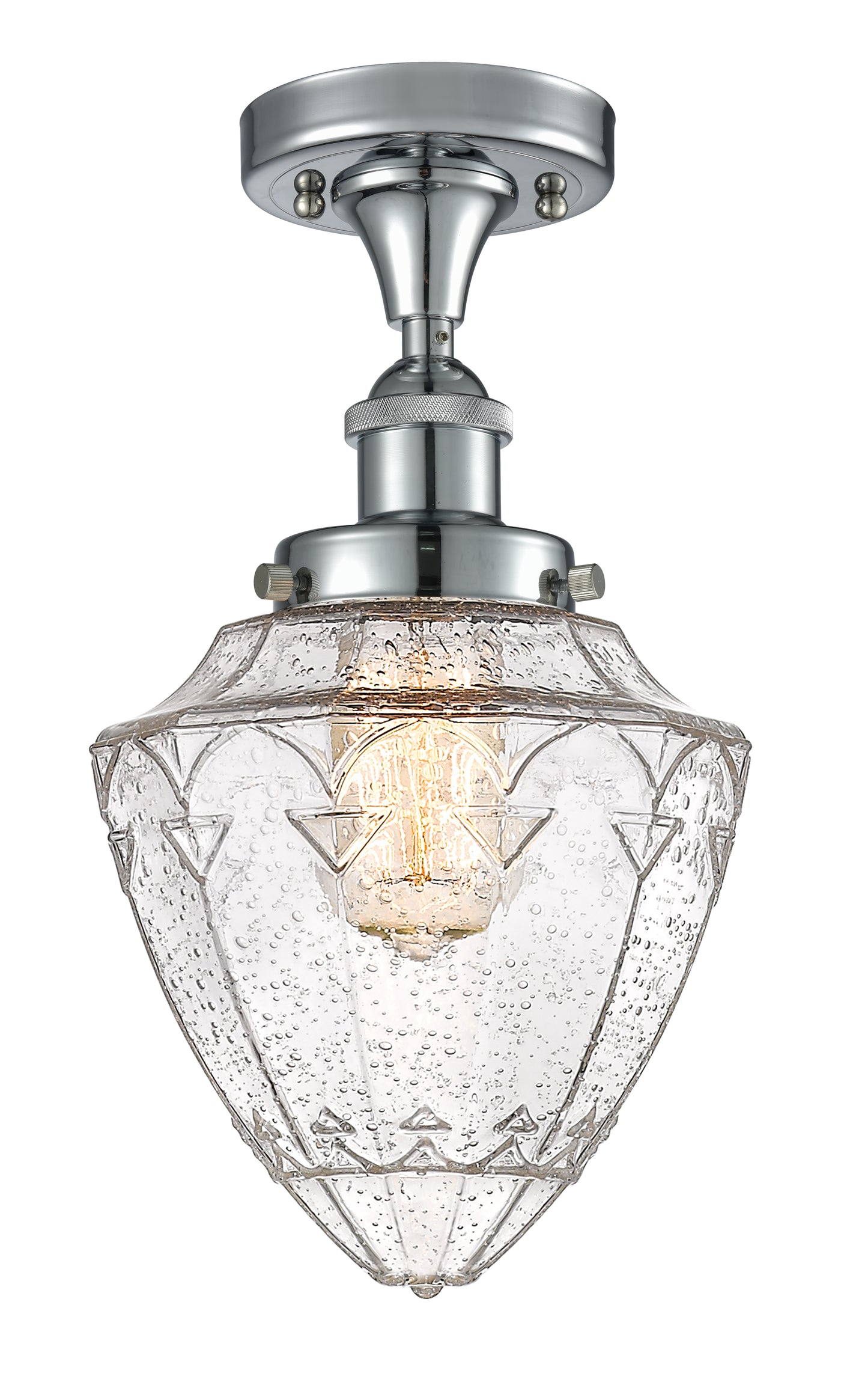 Edison Semi-Flush Mount Brushed Nickel