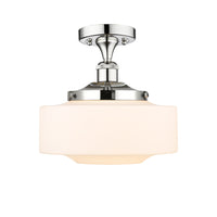 Edison Semi-Flush Mount Brushed Satin Nickel