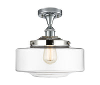 Edison Semi-Flush Mount Brushed Satin Nickel