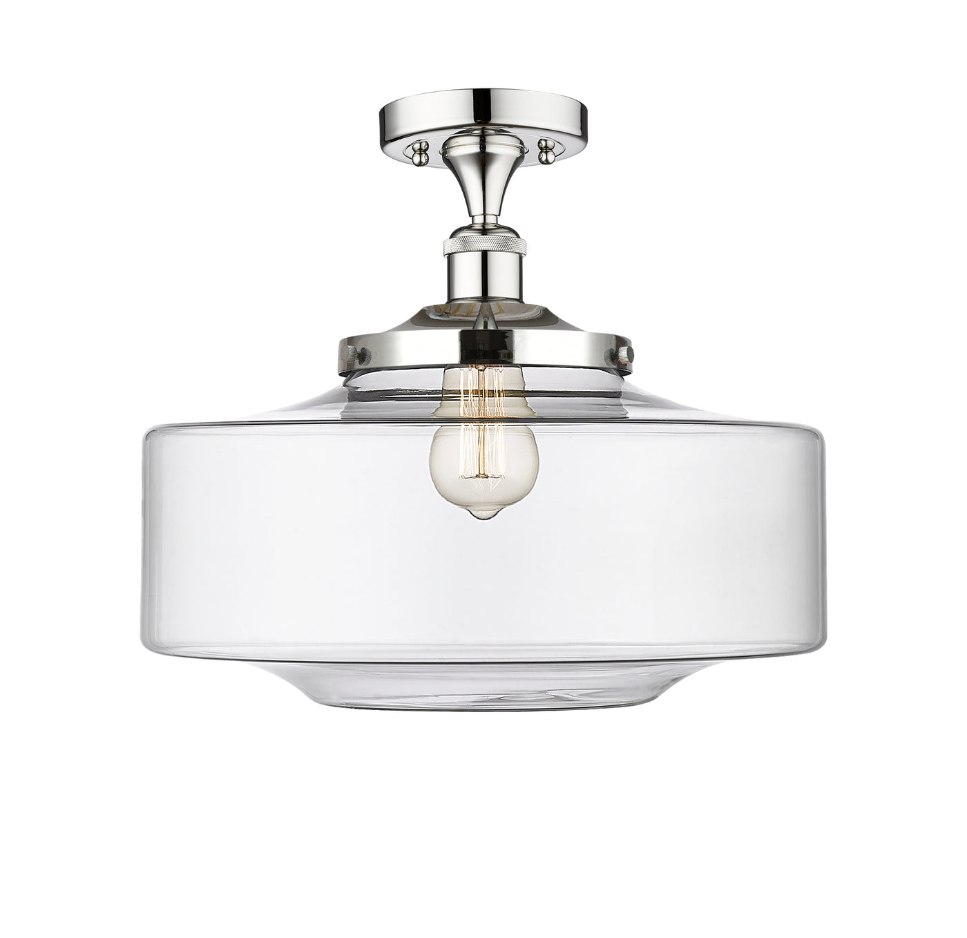 Edison Semi-Flush Mount Brushed Nickel