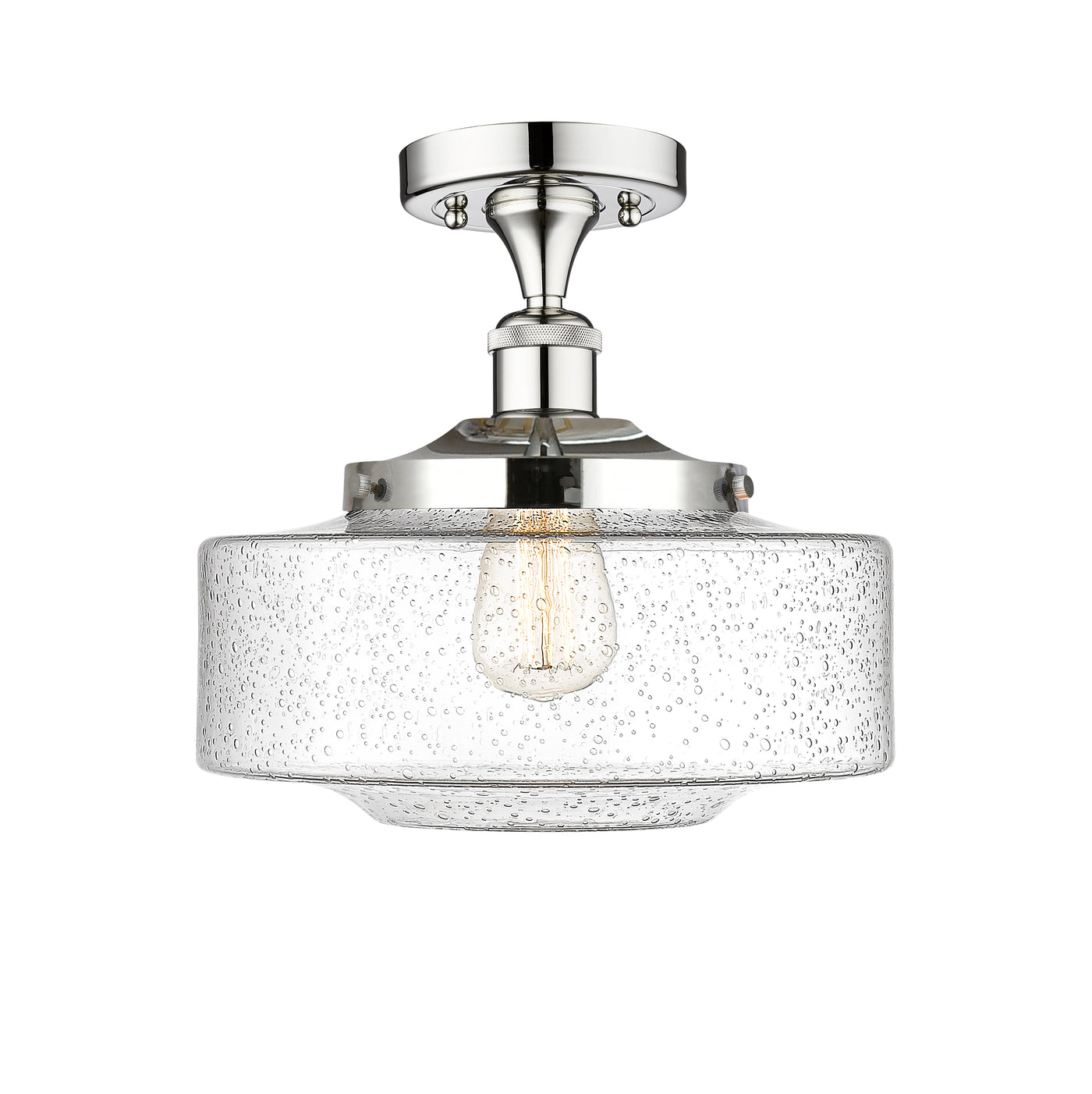 Edison Semi-Flush Mount Brushed Satin Nickel