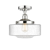 Edison Semi-Flush Mount Brushed Satin Nickel