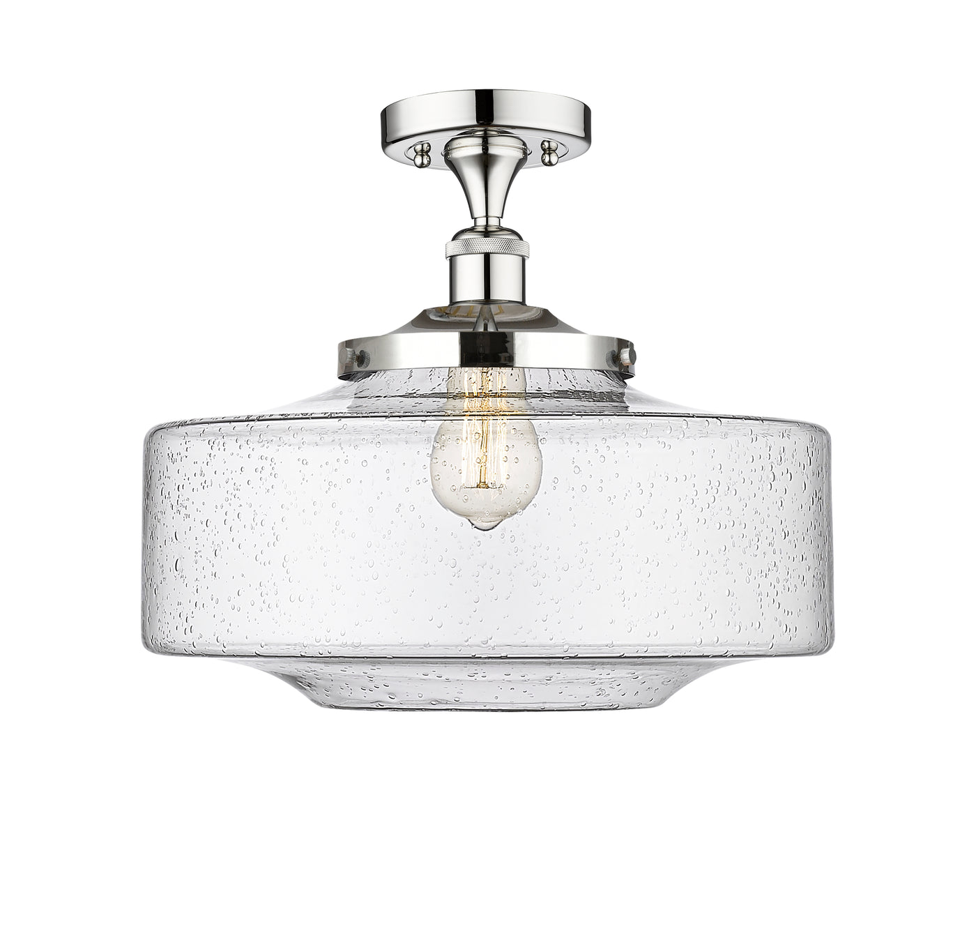 Edison Semi-Flush Mount Brushed Nickel