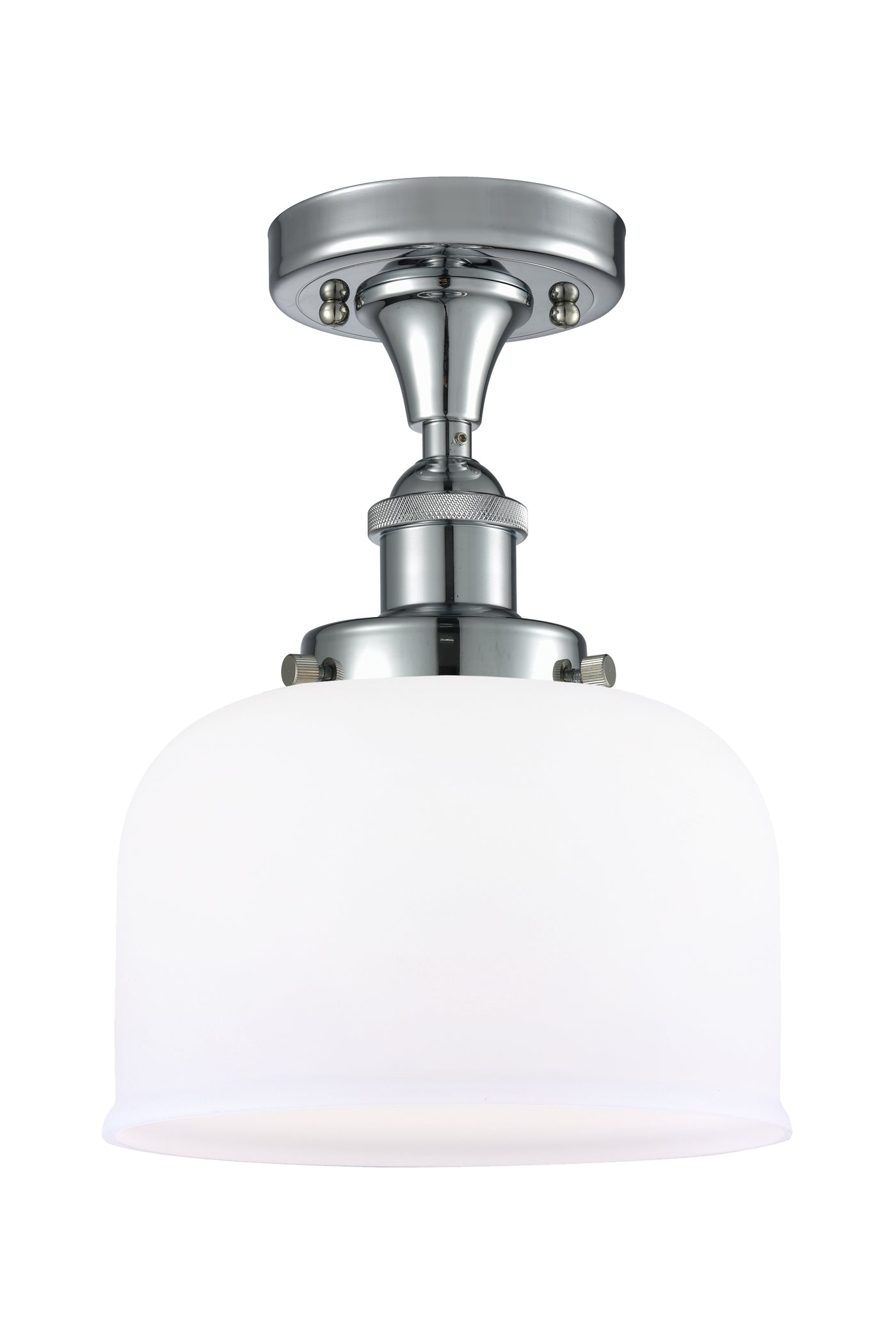 Edison Semi-Flush Mount Brushed Nickel Finish