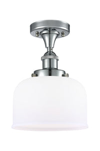 Edison Semi-Flush Mount Brushed Nickel Finish