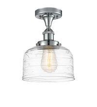 Edison Semi-Flush Mount Brushed Satin Nickel