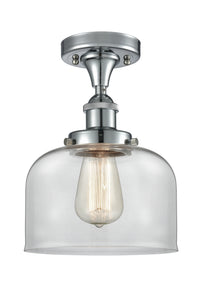 Edison Semi-Flush Mount Brushed Nickel Finish