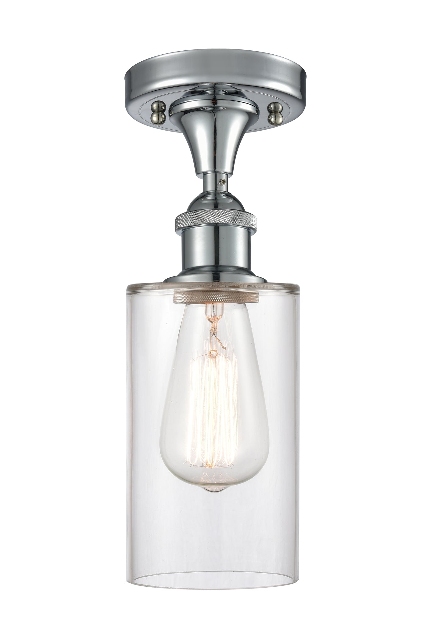 Edison Semi-Flush Mount Brushed Satin Nickel