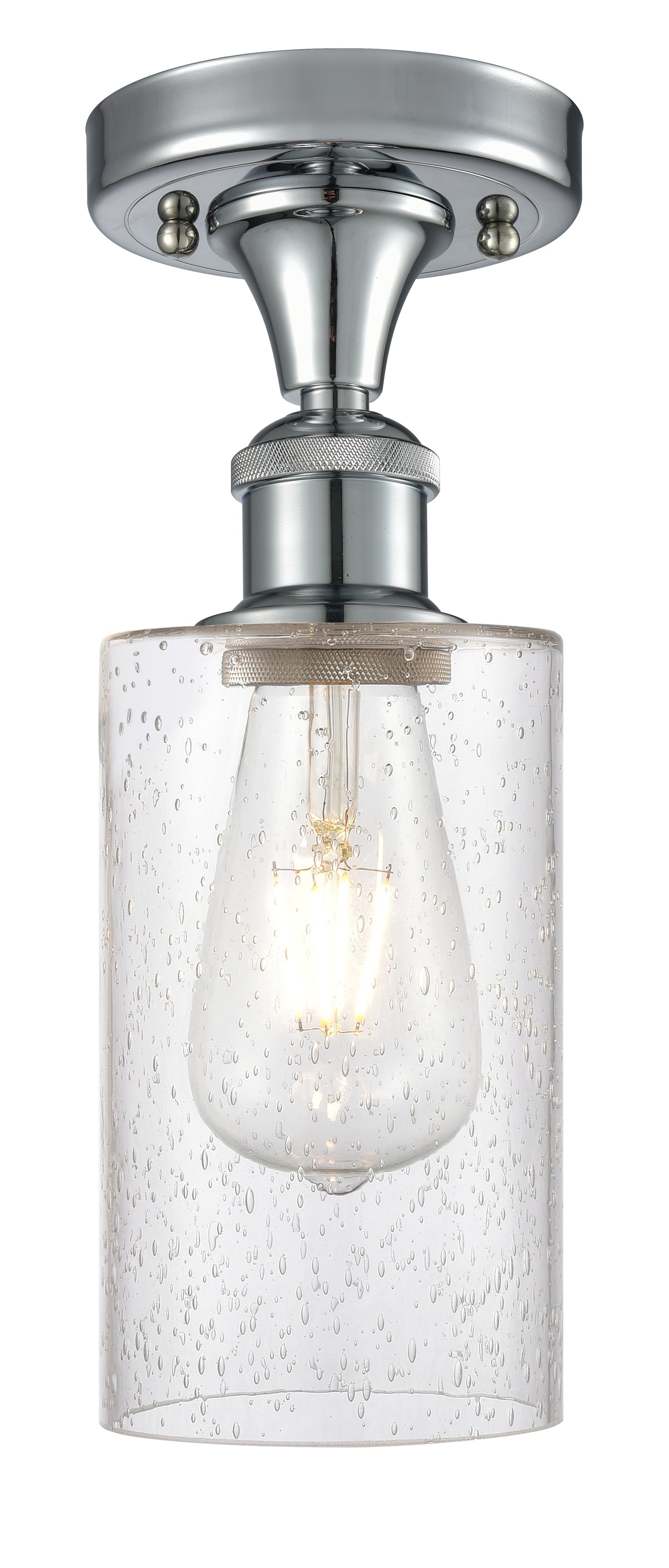 Edison Semi-Flush Mount Brushed Satin Nickel