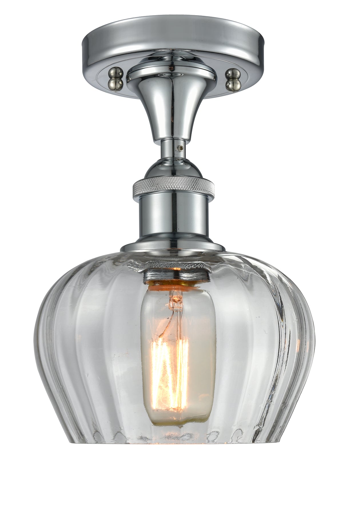 Fenton 7-Inch 1-Light Semi-Flush Mount 9.5-Inch High
