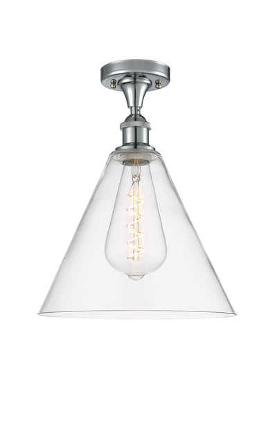 Edison Semi-Flush Mount Brushed Nickel