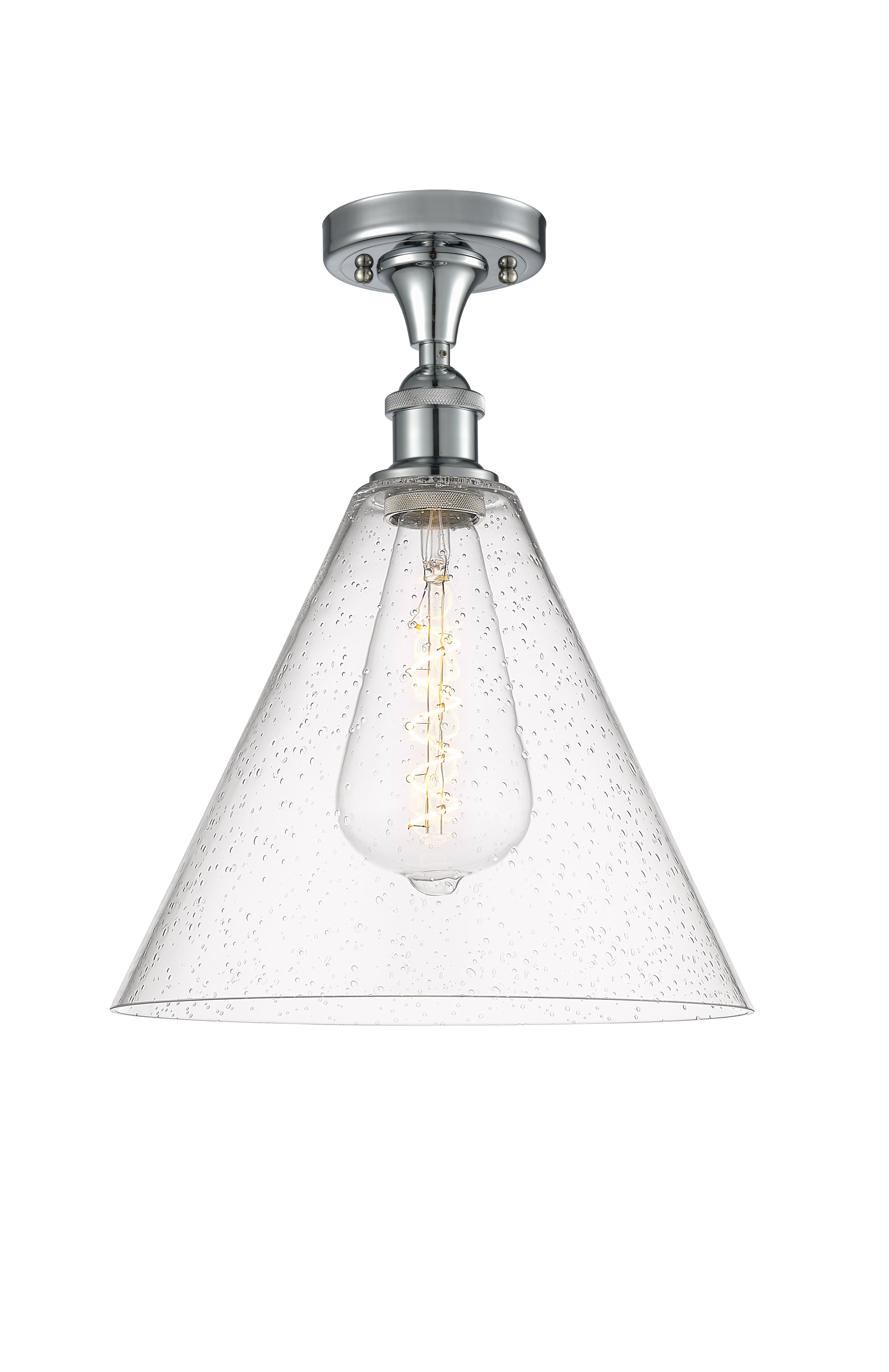 Edison Semi-Flush Mount Brushed Nickel