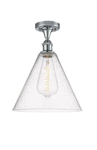 Edison Semi-Flush Mount Brushed Nickel