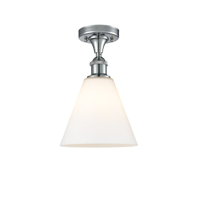 Berkshire Glass 8-Inch 1-Light Semi-Flush Mount 12-Inch High