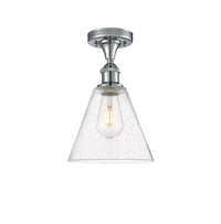Edison Semi-Flush Mount Brushed Satin Nickel