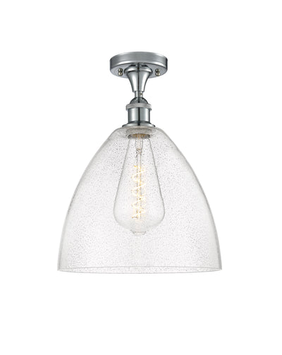 Bristol 12-Inch 1-Light Semi-Flush Mount Dome Shade 15-Inch High
