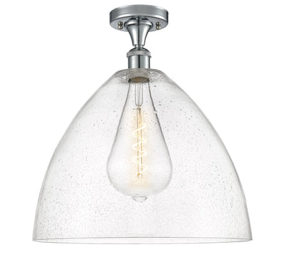 Bristol 16-Inch 1-Light Semi-Flush Mount Dome Shade 17.375-Inch High