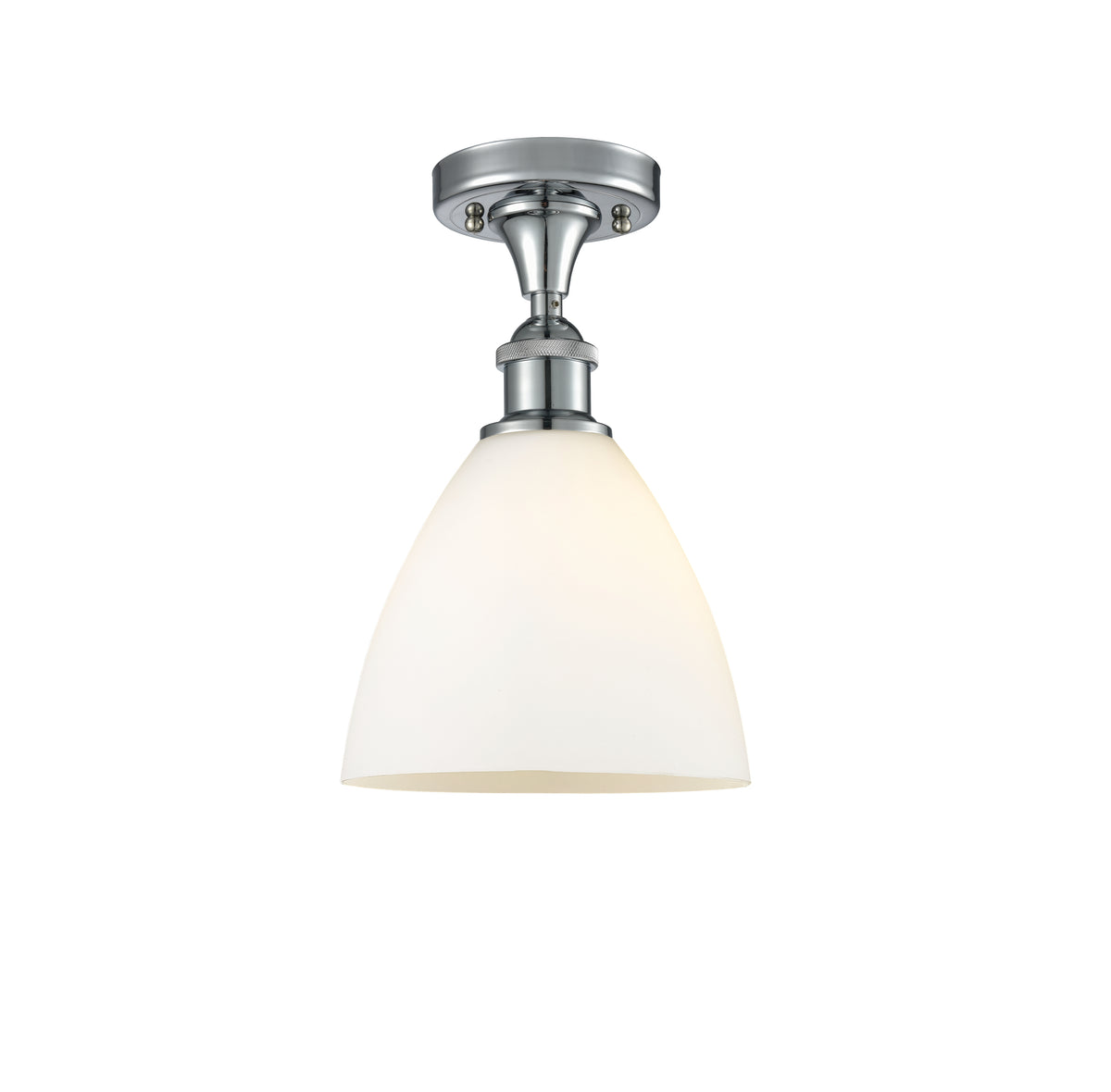 Bristol 8-Inch 1-Light Semi-Flush Mount Dome Shade 11.5-Inch High