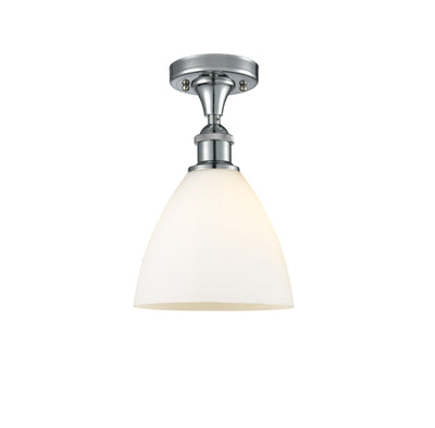 Bristol 8-Inch 1-Light Semi-Flush Mount Dome Shade 11.5-Inch High