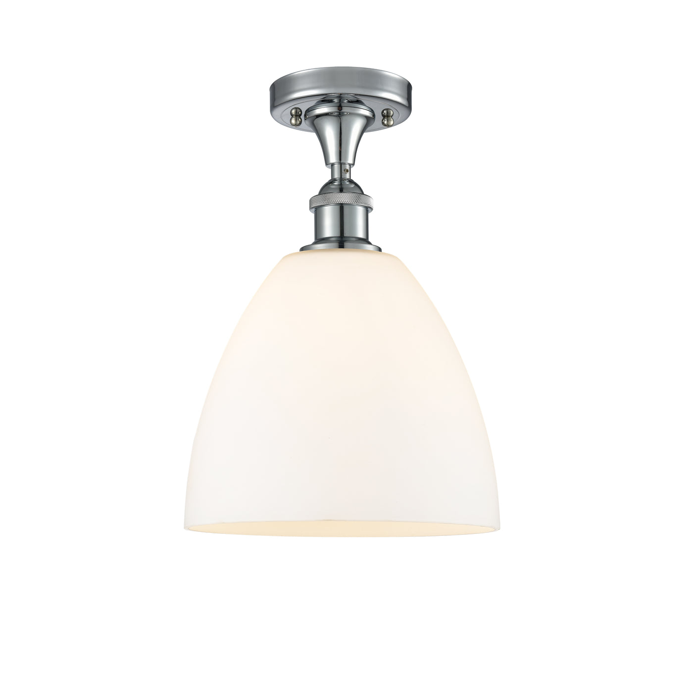 Edison Semi-Flush Mount Brushed Satin Nickel