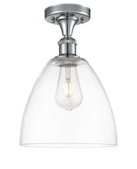 Edison Semi-Flush Mount Brushed Satin Nickel