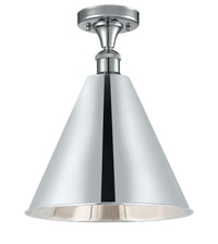 Edison Semi-Flush Mount Brushed Satin Nickel