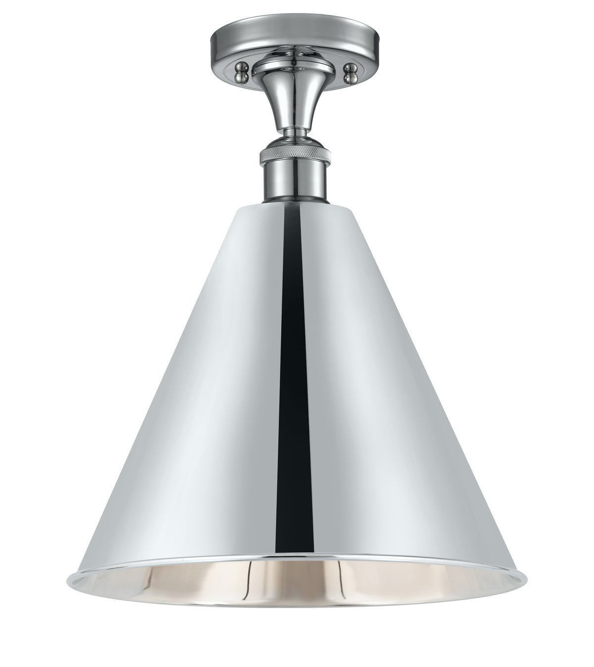 Berkshire Metal 16-Inch 1-Light Semi-Flush Mount 19-Inch High