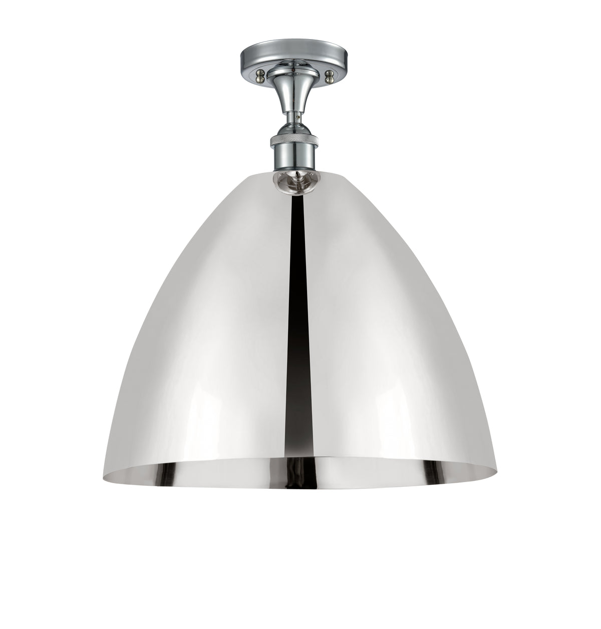 Bristol 16-Inch 1-Light Semi-Flush Mount Cone Shade 17.375-Inch High