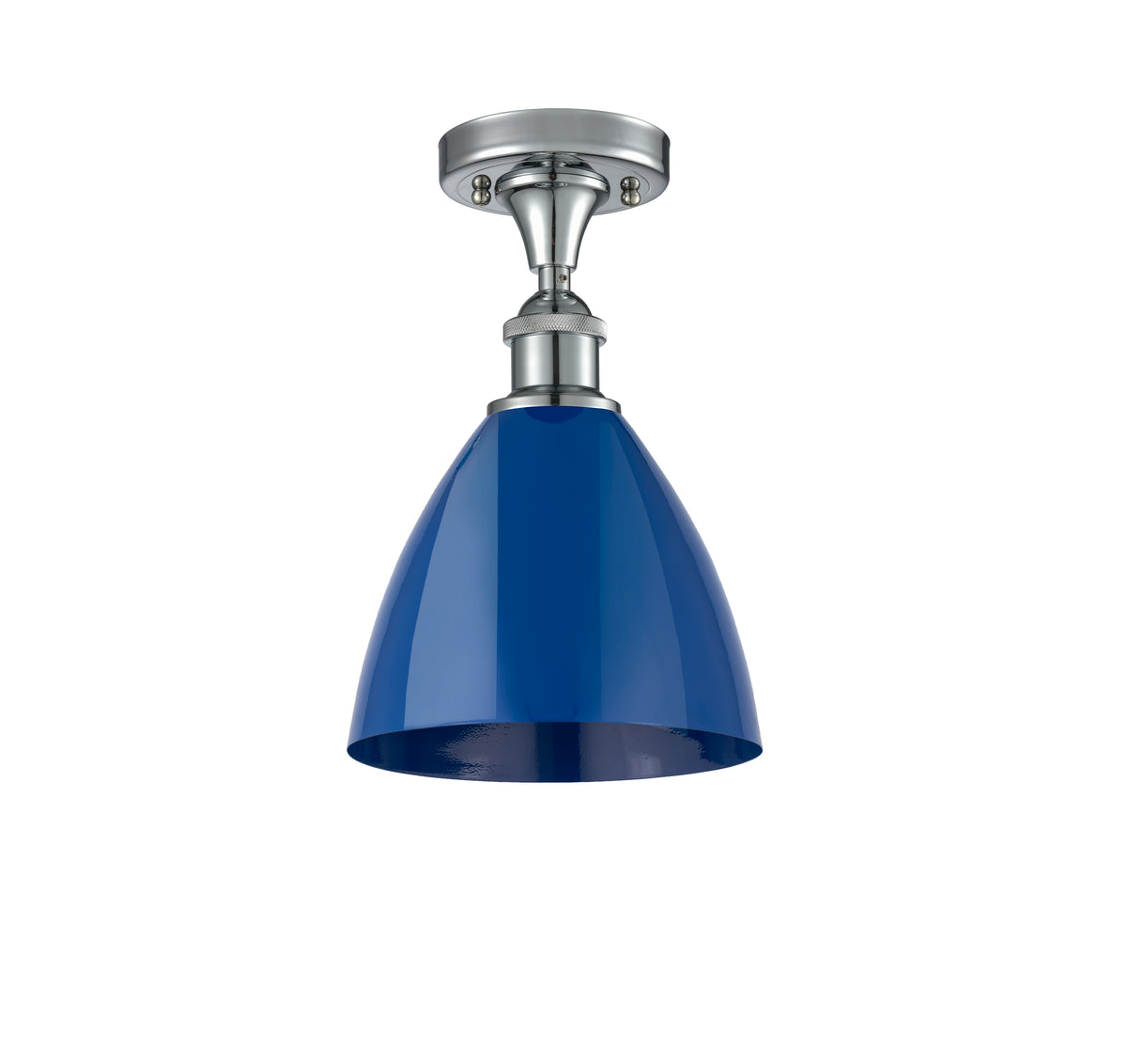 Plymouth 8-Inch 1-Light Semi-Flush Mount Dome Shade