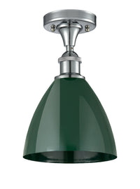 Edison Semi-Flush Mount Satin Nickel Finish