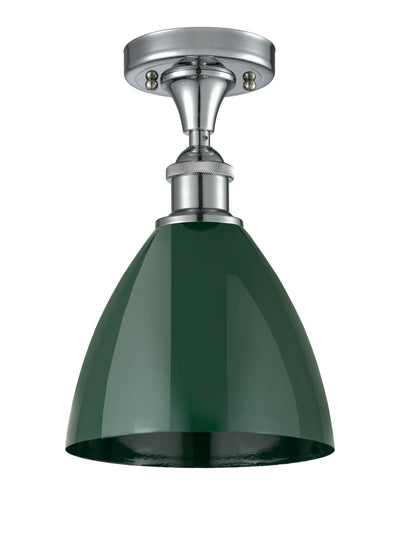 Plymouth 8-Inch 1-Light Semi-Flush Mount Dome Shade