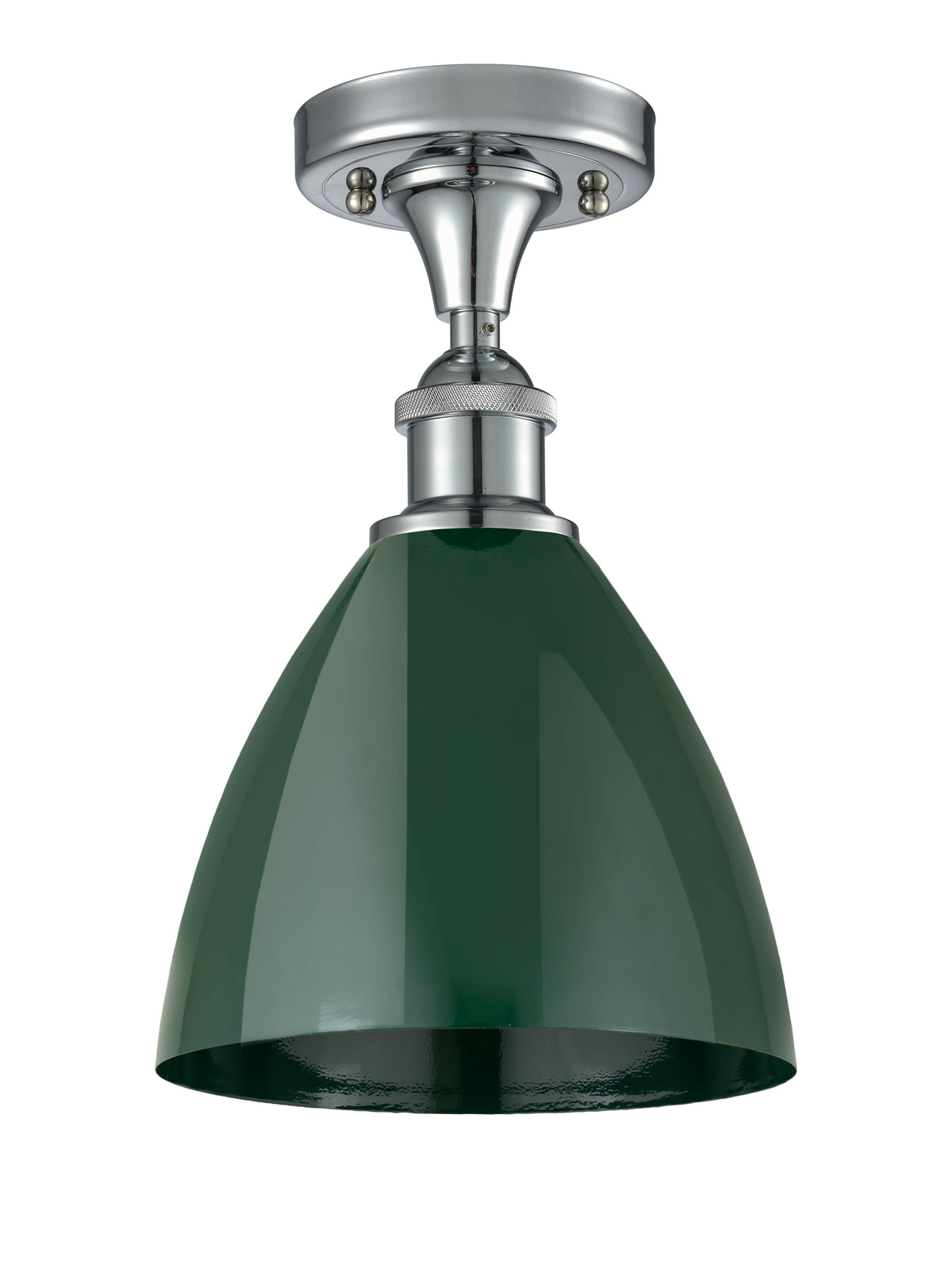 Plymouth 8-Inch 1-Light Semi-Flush Mount Dome Shade