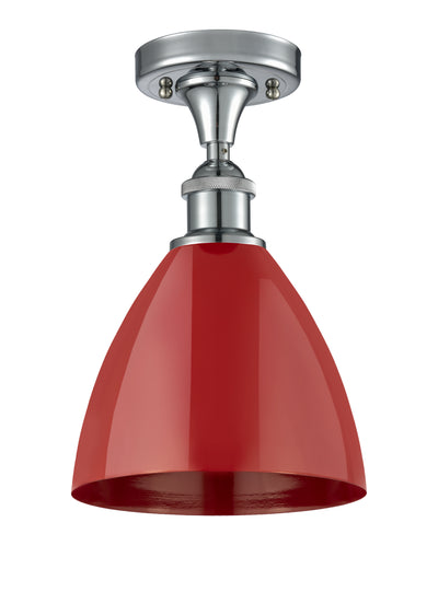 Plymouth 8-Inch 1-Light Semi-Flush Mount Dome Shade