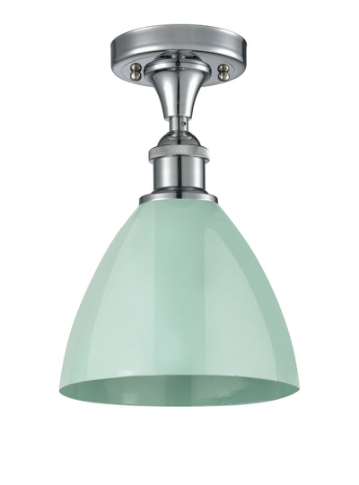 Plymouth 8-Inch 1-Light Semi-Flush Mount Dome Shade