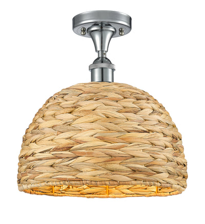 Edison Semi-Flush Mount Brushed Satin Nickel