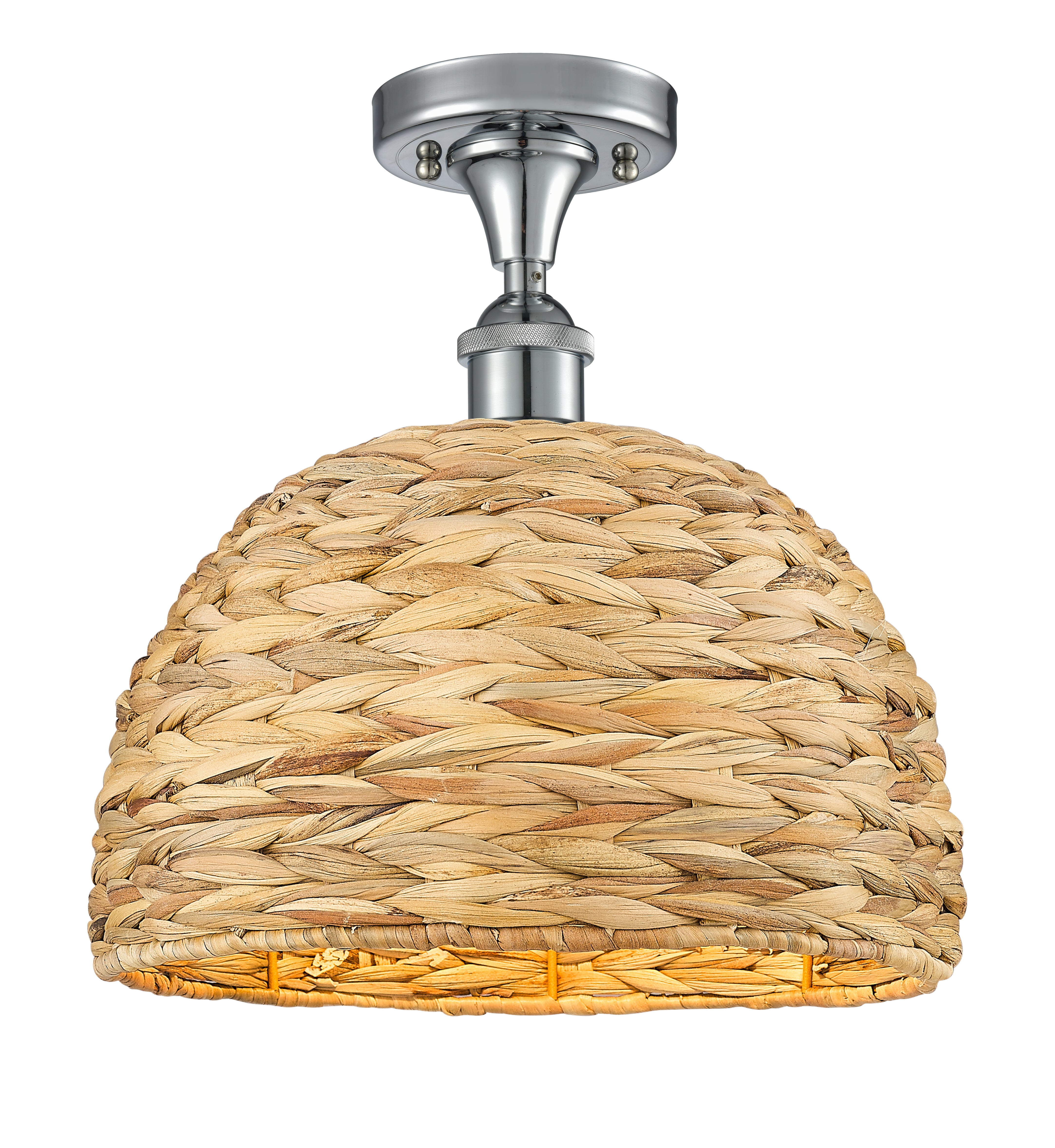 Edison Semi-Flush Mount Brushed Satin Nickel