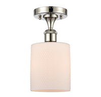 Edison Semi-Flush Mount Brushed Satin Nickel