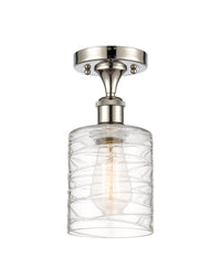 Edison Semi-Flush Mount Satin Nickel