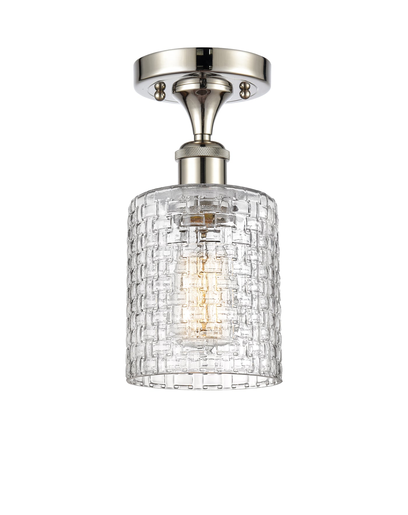 Edison Semi-Flush Mount Brushed Satin Nickel