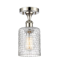 Edison Semi-Flush Mount Brushed Satin Nickel