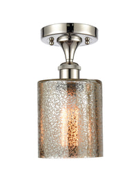 Edison Semi-Flush Mount Brushed Satin Nickel