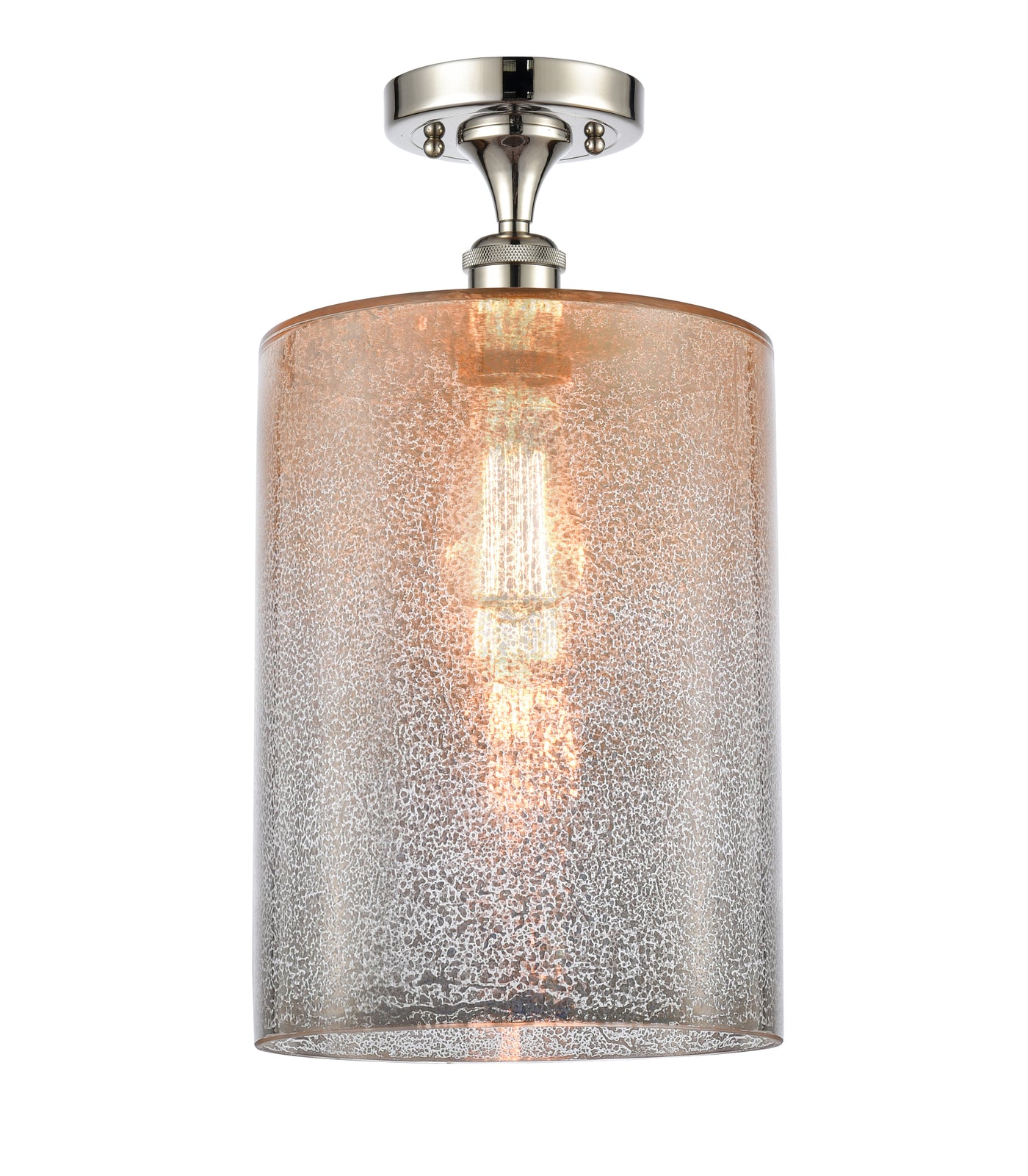 Edison Semi-Flush Mount Brushed Satin Nickel