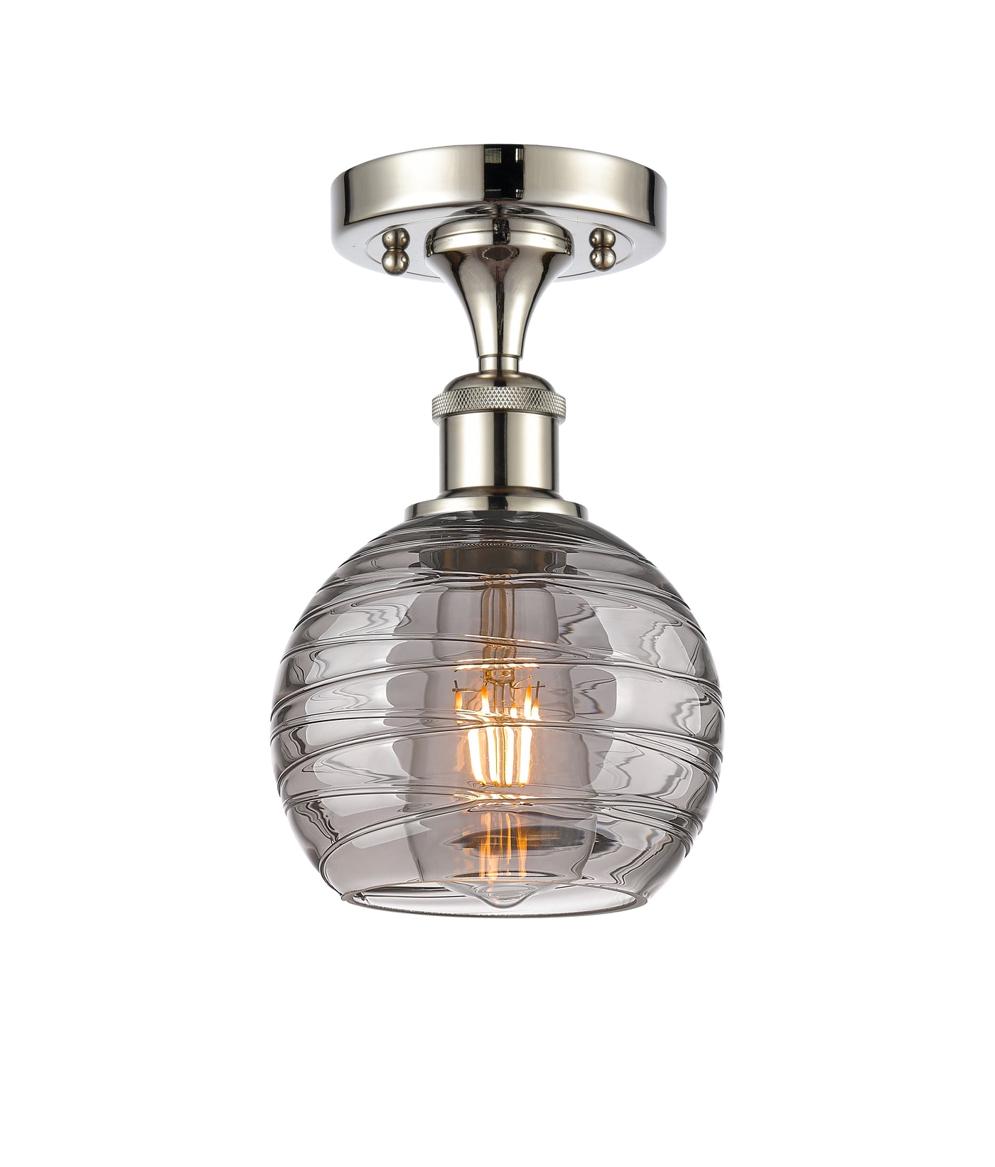 Edison Semi-Flush Mount Brushed Nickel