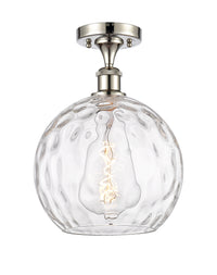 Edison Semi-Flush Cast Brass Glass Nickel