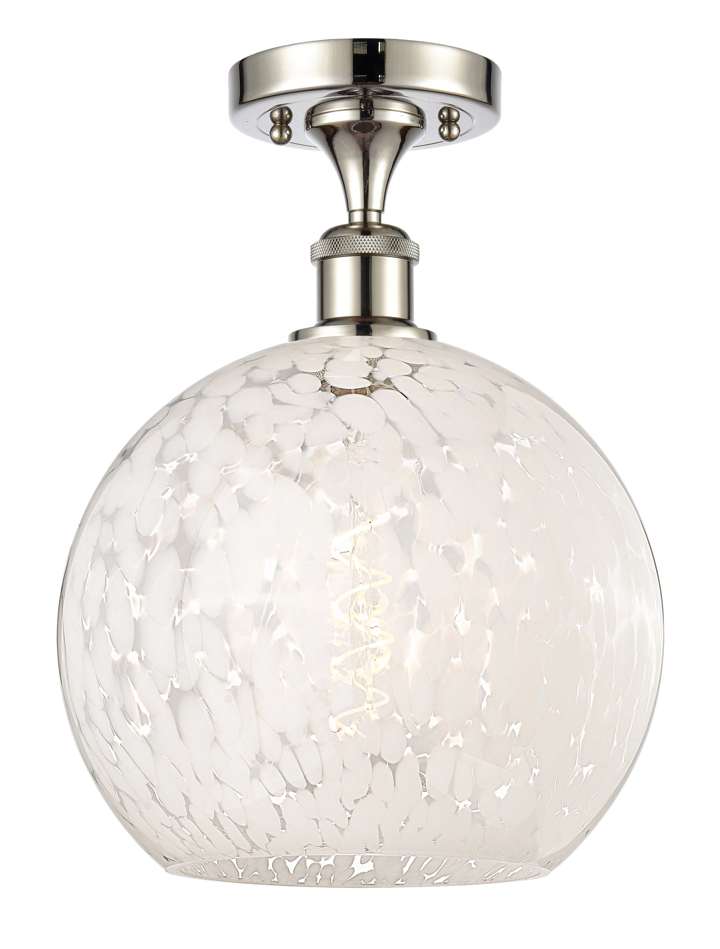 Edison Semi-Flush Mount Brushed Satin Nickel