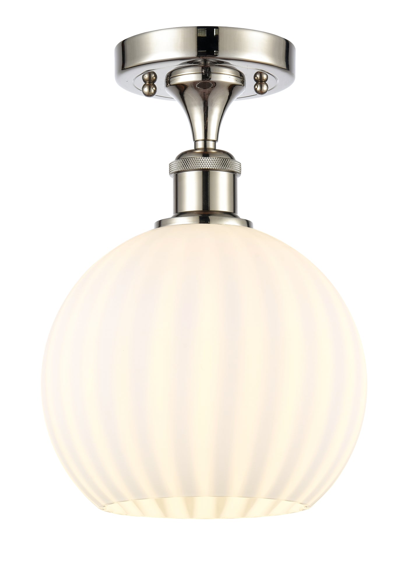 Edison Semi-Flush Mount Brushed Satin Nickel