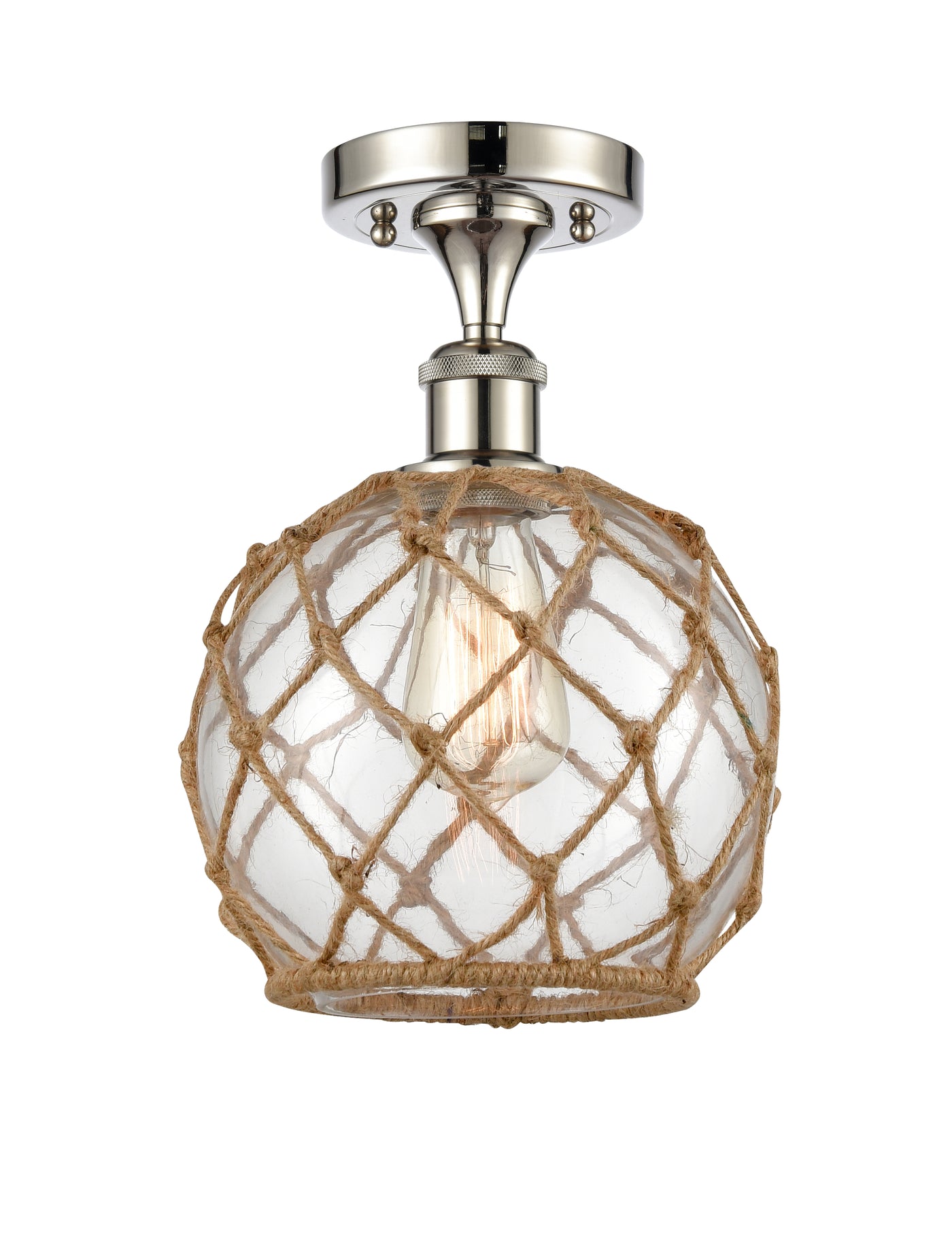 Edison Semi-Flush Mount Brushed Nickel