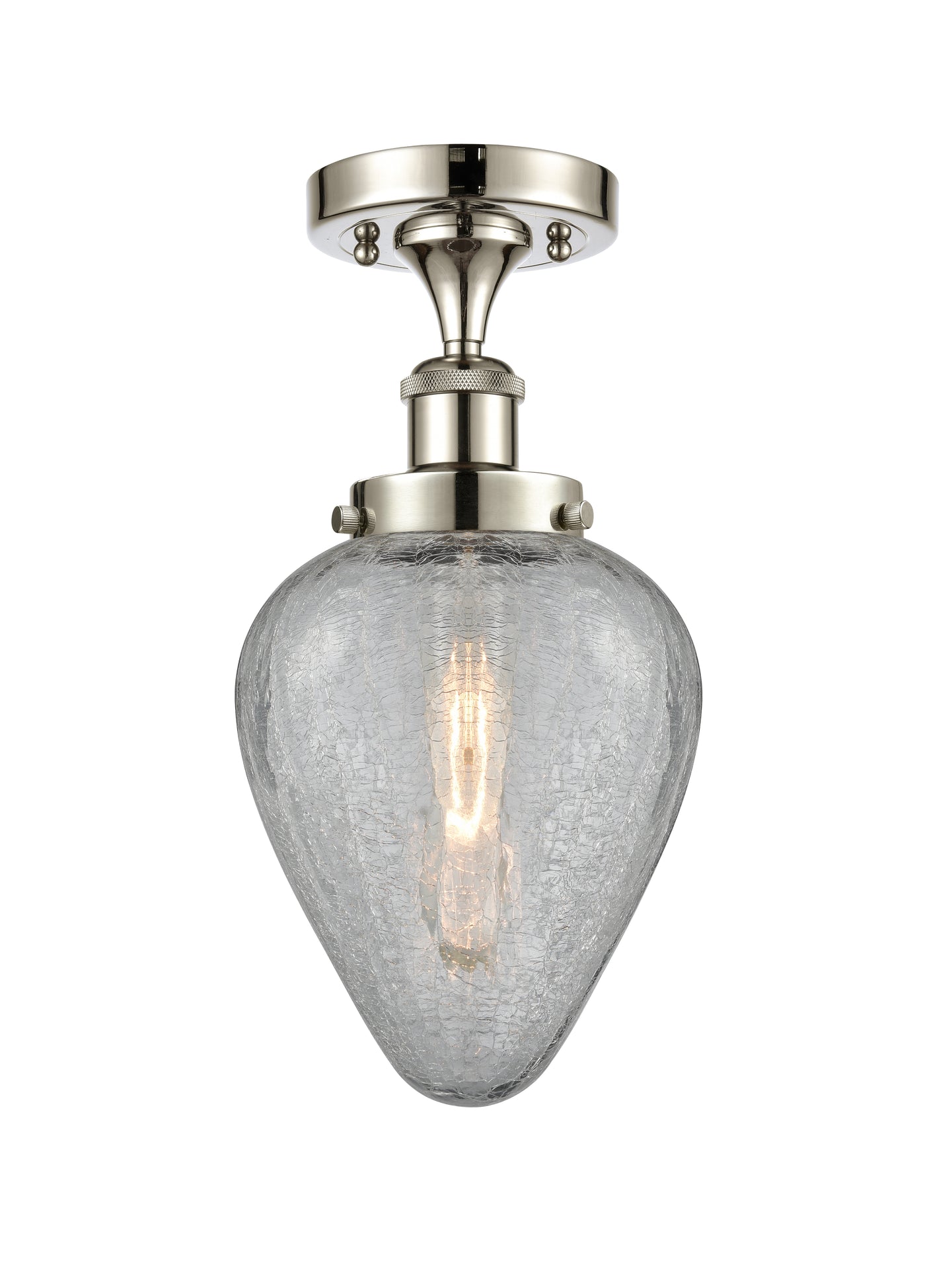 Edison Semi-Flush Mount Brushed Satin Nickel
