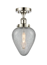 Edison Semi-Flush Mount Brushed Satin Nickel