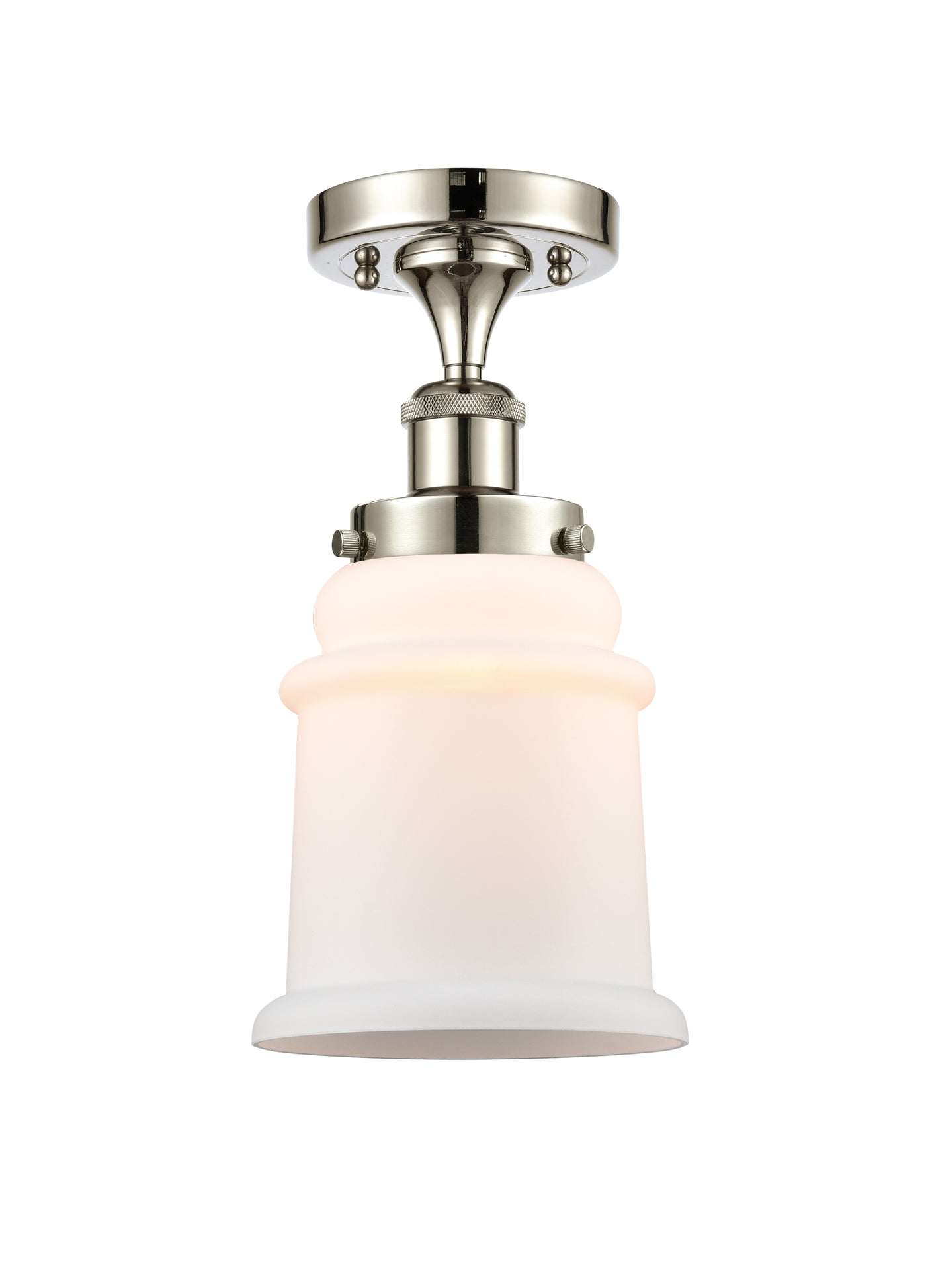 Edison Semi-Flush Mount Brushed Satin Nickel